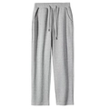 Mittelgraue Unisex-Baumwoll-Jogginghose mit Kordelzug und praktischen Taschen - S / Dunkelgrau