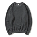 Oversize dark grey crewneck sweatshirt for women in loose fit charcoal grey fleece - S / Dark Gray