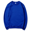 Oversize crewneck royal blue sweatshirt with ribbed cuffs and hem, size M - S / Sapphire Blue