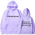 Lavendelfarbener Hoodie mit FREEDOM-Aufdruck und Zitat von Charlie Kirk, Unisex - S / Lavendel