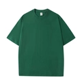 T-shirt da uomo a maniche corte verde scuro, taglio Boxy Fit in cotone pesante - Verde Scuro