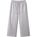 Pantaloni casual larghi da uomo in grigio con vita elastica e coulisse regolabile - S / Grigio