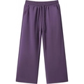 Pantaloni casual da uomo viola scuro con gamba larga vita elastica e coulisse regolabile - Taglia S / Viola