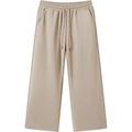 Pantaloni casual da uomo a gamba larga con coulisse in beige kaki e tasche laterali - Taglia S / Kaki