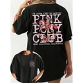 T-shirt noir oversize avec imprimé graphique Pink Pony Club et design de manège vintage - S / Style Pink Pony Club (Black 04)