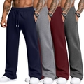 Pantalons de jogging homme en bleu marine, gris clair, bordeaux et gris foncé avec cordon - Bleu Marine + Gris + Bordeaux + Gris Foncé