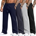 Lot de 4 joggings homme amples en bleu marine, gris foncé, gris clair et noir - Bleu Marine + Noir + Gris