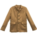 Chaqueta americana casual retro para hombre en marrón con solapas y botones dorados - 3XL / Marrón