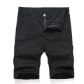 Pantalones cortos vaqueros negros para hombre con cremallera y bajo deshilachado casual - EU 28 / Negro