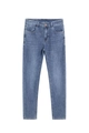 Schmal geschnittene hellblaue Stretch-Jeans mit Vintage-Waschung und Whisker-Details - EU 28 / Hellblau