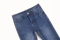 Schmale dehnbare dunkelblaue Retro-Jeans für Herren mit Vintage-Waschung und Cat-Washes - EU 28 / Blau