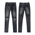Jeans neri lavati slim-fit con strappi sulle ginocchia e stampe grafiche ksubi - EU 28 / Grigio Nero Lavato (312)