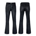 Men's slim fit black flare jeans with mid-rise stretch fabric and classic 5-pocket styling - 63611 / EU 28