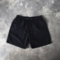 Men's casual black quick-dry shorts with elastic drawstring waist and lightweight fabric - M / Black