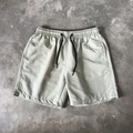 Herren Sommer-Freizeitshorts in Hellgrau-Grün mit elastischem Kordelzug am Bund - M / Hellgrau