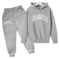 Ensemble gris sweat à capuche et pantalon de jogging imprimé Los Angeles pour garçons - 100cm / Haut Gris Pantalon Gris