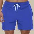 Herren Badehose in Königsblau mit weißem Kordelzug, schnelltrocknend und mit Seitentaschen - Königsblau 1 / L