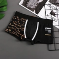 Bóxer de hombre de tiro bajo en negro con estampado de fórmula química y ribete blanco - M / Negro
