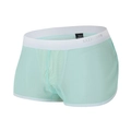 Atmungsaktive Herren-Boxershorts aus Mesh in Mintgrün mit weißem Elastikbund und U-Beutel - S / Himmelblau