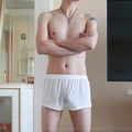 Herren Boxershorts aus atmungsaktivem weißem Mesh mit elastischem Komfortbund - M / Weiß