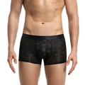 Boxer sexy pour hommes en maille transparente noire avec motif jacquard de cœur - M / Noir