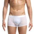 Boxer homme blanc avec motif jacquard en cœur et ceinture élastique confortable - M / Blanc