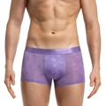 Boxer homme violet avec motif jacquard cœurs et 520 en maille respirante - M / Mauve Clair