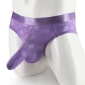 Slip da uomo viola con tasca separata e motivo a cuori 520 su modello - M / Viola Chiaro