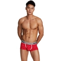 Boxer homme rouge à taille basse avec motifs étoiles blanches et ceinture élastique - M / Rouge