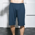 Men's dark blue casual sports shorts with elastic waist and loose fit design - M / Dark Blue