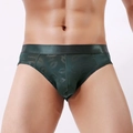Calzoncillos verdes para hombre con estampado de labios y cintura ancha de ajuste atlético - M / Verde Militar