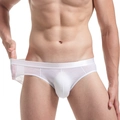 Slips en mesh blanc respirant pour hommes avec imprimé Love et ceinture élastique souple - Blanc
