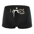 Costume da bagno uomo nero asciugatura rapida con coulisse e stampa laterale - S / Nero