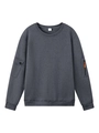 Felpa grigio antracite da uomo con cerniera tattica e tasche utility sulle maniche - S / grigio scuro
