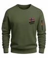 Felpa verde militare con tasche cargo sulla manica e stampa calcio Norway 2026 - S / Verde Militare