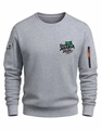 Detail of grey sweatshirt with functional arm pockets and Saudi Arabia 2026 print - S / Light Gray