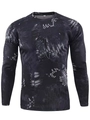 Close-up of men's quick-dry tactical shirt featuring grey python camouflage pattern - Python White