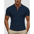 Polo uomo blu scuro slim fit con finiture a contrasto e trama a coste maglia - M / Blu navy