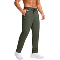 Pantalon de sport homme vert olive à séchage rapide avec cordon et poches zippées - M / Vert Militaire