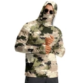 Dettaglio della giacca protettiva solare mimetica con maschera facciale integrata - M / Camouflage Giungla (ZT329-1)
