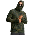 Detail of pixel camouflage sun protection jacket with built-in mask and thumb holes - M / Forest Pixel Camouflage (ZT329-5)