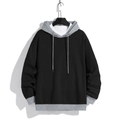 Sweat à capuche pour homme au design colorblock noir et gris pour un style décontracté - S / Hauts / Noir