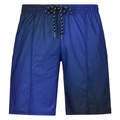 Detail of men's quick-dry shorts featuring 3D gradient patterns and woven drawstring - XS / Bottoms / Blue Gradient Geometric Print (ZK87-9)