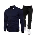 Conjunto de hombre: chaqueta bomber acolchada azul marino y pantalones deportivos - Azul marino