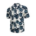 Men's cream Hawaiian short sleeve shirt with navy blue palm tree print in size XS - S / Coconut Milk White
