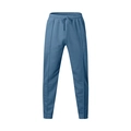 Détails du jogging bleu avec taille élastique à cordon et coutures nervurées - Bleu Denim