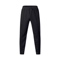 Détails du cordon de serrage et de la couture centrale du pantalon de sport noir homme - Noir