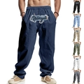 Herren Freizeithose im Streetstyle mit Buchstabendruck in der Farbe Marineblau - S / Marineblau