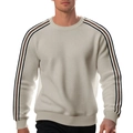 Herren Waffelstrick Langarm Sweatshirt mit sportlichen Seitenstreifen in Beige - S / Khaki