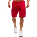 Primer plano detallado del pantalón corto deportivo rojo para hombre con cintura elástica - S / Rojo